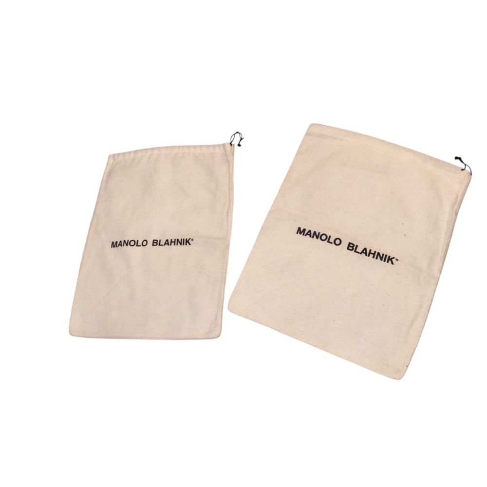 Manolo Blahnik Cream Shoe Bags